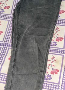 Tokyo Talkies Charcoal Black High-Waist Straight
