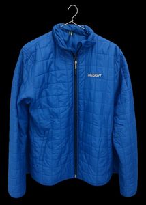 Men's Blue Quilted Zip-Up Jacket