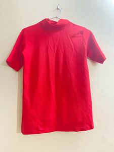 Red Body Fitted Comfy Top