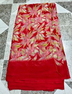 Vibrant Floral Print Saree
