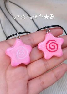 Pink Star Swirl Necklace