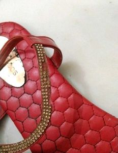 Red Jeweled Sandals