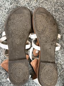 Strappy White Gladiator Sandals