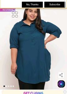 Stylish Blue Tunic Top