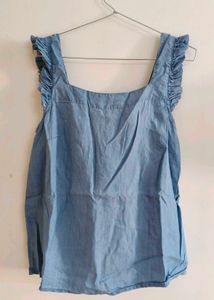 denim colour peplum top