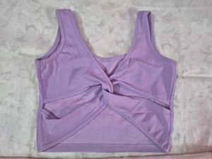 Lavender Ribbed Crop Top