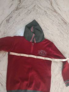 Maroon Hooded Sweatshirt