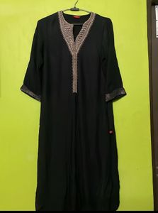 Black Color W Kurta For Ladies