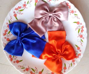 Satin Bow Hair Clips (Set of 3)