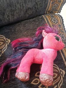 Cute Pink Plush Pony Toy