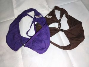 Harness Bralette Set - Purple & Brown