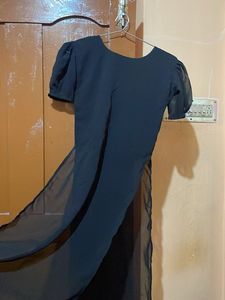 Elegant Black Sheer Maxi Dress