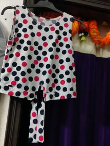 Cute Polka Dot Sleeveless Top