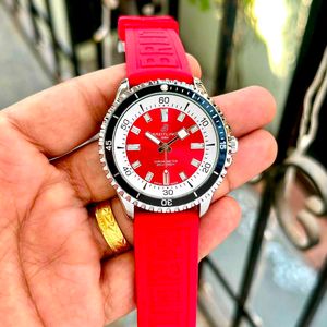 Breitling Chronometer Red Dive Watch