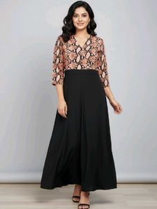 Black Stylish Printed Jumpsuit For 32 Bust