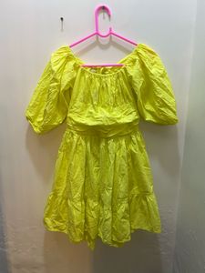 🍋lemon yellow short dress