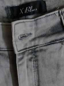 Light Wash Distressed Flare Jeans