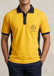 Men's Yellow & Navy Polo Shirt