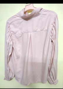 Pastel Pink Button-Up Blouse
