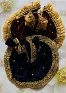 Laddu Gopal Fancy Dress Fabric Velvet Colour Blue