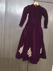 Elegant Velvet Girls' Dress