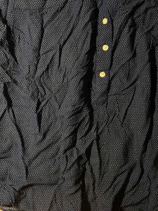 Navy Blue Textured Button-Up Shirt