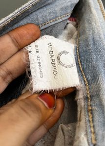 Grey Wash Denim Jeans