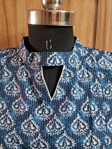 Blue Printed Kurta plazo  Set