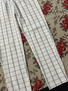 formal Grid white Pants