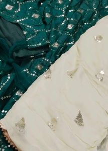 Green Embellished Lehenga Skirt