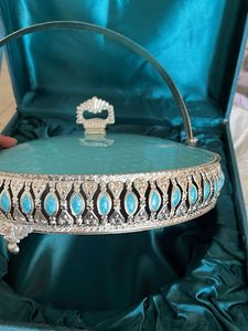 Decorative Blue Serving Tray