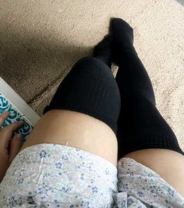 Lot of 2 Pairs Thigh High Socks