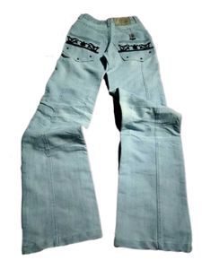 RARE Y2K WHISKERED STRAIGHT FIT JEA