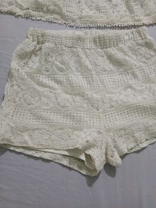 Lace Co-ord Set - Top &amp; Shorts