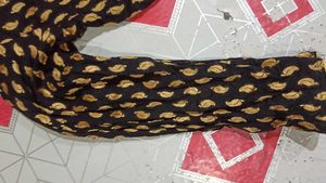 Elegant Printed kurta black colour