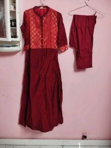 Maroon Kurta with pant