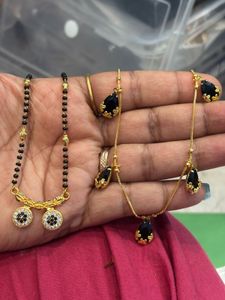 Elegant Black Stone Mangalsutra Set