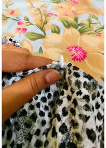 Trendy Animal Print Pleated Dress