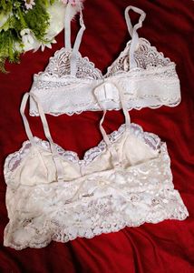 White Lace Bralettes - Elegant &amp; Delicate