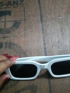 White Rectangular Sunglasses