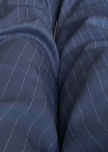 Bluish Grey baggy barrel leg pinstriped pants