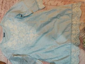 Blue Embroidered Kurta