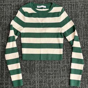 Zara Striped Long Sleeve  Top