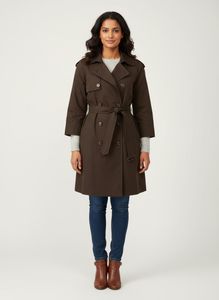 Elegant Brown Trench Coat