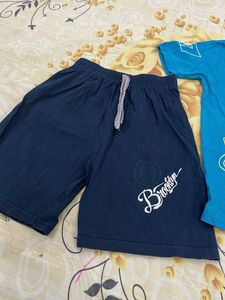 Boys' Teal Graphic T-Shirt &amp; Navy Shorts Set