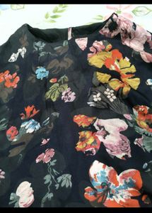 Floral Print Puff Sleeve Dress
