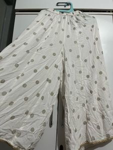 White Polka Dot Palazzo Pants