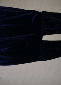 Luxurious Navy Blue Velvet Infinity Dress