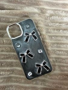 Iphone 15 Cute Bow &amp; Rhinestone Phone Case
