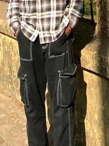 BLACK CARPENTER CARGO PANTS
